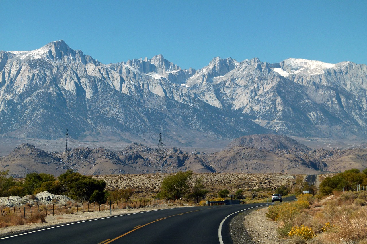 view of Sierra Nevada mountains